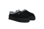 AUSTRALIAN SHEPHERD UGG Slippers Sheepskin Wool Ankle Platform Tazzy Ventus Black