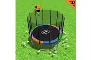 10ft Round Spring Trampoline Free Safety Outer Net With BB set