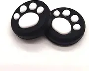 2PCS Silicone Analog Controller Thumb Stick Grips Cap For Nintendo Switch NS Controller Joy-Con ThumbStick（2 PCS White Cute Cat Paw Claw）