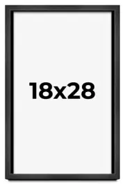 18x28 Shadow Box Frame Grey Charcoal Black | 0.875 Inches Deep | Solid Wood Shad