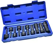 LeoLeozz Hex Socket Set - 10X Hex Screwdriver Socket Adapter | Rust-Proof Cr-Mo Steel Hand Tools for Mechanics Men Craftsmen Professionals Repair Workshop