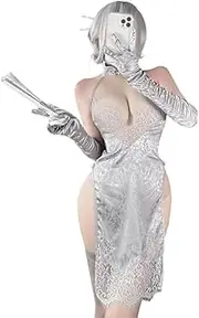 [Generic] Sexy Cheongsam Lingerie Women’s Qipao Dress Anime Cosplay Side Split Sleepwear