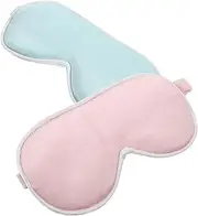 Baluue Sets Silk Eye Mask Sleep Mask for Sleeping Silk Eye and Skin-friendly Unisex Nighttime Blindfold Pcs