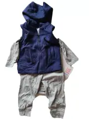 Just One You Carter's 3pc Hooded Vest, Bodysuit & Pants Set, Size 12 M
