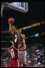 Avondre Jones Fresno State Bulldogs shoots the ball the Arkansas R- Old Photo