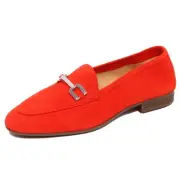 G1258 mocassino donna UNISA DALCY coral suede loafer woman