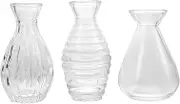 MAGICLULU 3Pcs Refillable Fragrance Diffuser Bottles Wide Mouth Glass Containers for Essential Oils Aromatherapy and Home Decor Mixed Styles for Housewarming and Relaxation