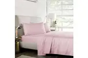 Bedding King 1000TC Pure Egyptian Cotton Sheet Set - Baby Pink