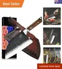 Full Tang]Butcher Knife Handmade Forged Kitchen Chef Knife Pro Razor Sharp S...