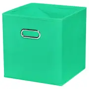 11"x11"x11" Foldable Storage Cube Bins Fabric Storage Organizer Bins Grass Green