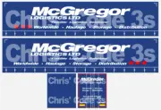Code 3 Adhesive Vinyl Trailer Decals - McGregor - 1/50 1/76 1/148 1/64 1/87