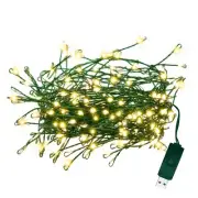 USB Fairy Lights Plug in, Outdoor Twinkle Firecracker String Lights with Time...