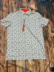 Redvanly Golf Beech Polo ~ Medium ~ Tangelo ~ NWT $105 Retail
