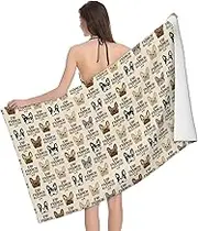 JBYJBX Dog Print Beach Towel Quick Dry Sandproof Microfiber Beach Bath Towel for Travel Pool Camping