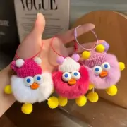 Cartoon Pompon Duck Doll Keychain Plush Bag Pendant Bag Accessories