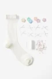 [Typo] Typo - DIY Socks Kit - Flowers & bows's/m SOLID FLOWERS & BOWS S/M