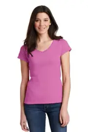 64V00L Gildan Softstyle Junior Fit V-Neck T-Shirt