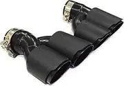 Dual Out Exhaust Tip Carbon Fiber Muffler Tip H Shape Tip Compatible For BMW 525i 528i 530i G30 G31 2018+ 5 Series Exhaust Tip Nozzle