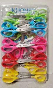 Kuoniiy Blunt-Tip Scissors 5-inch Ages 3+ 30-Pack Assorted Colors B07ZH3JXC1