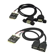 WIFI Key to USB Adapter Card 2 Port USB 2.0 Expansion Card for PC