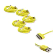 5X 6FT USB SYNC DATA POWER CHARGER CABLE APPLE NEW IPAD IPHONE IPOD TOUCH YELLOW