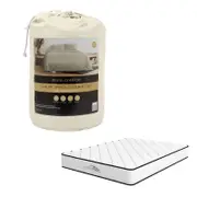 Royal Comfort Bedroom Set 1 x Comforpedic Mattress And Bed In A Bag Coverlet Set Queen Beige