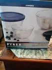 Vintage 1995 Pyrex Clear Sculptured 6 Piece Serving Bowl And Lids Set 6013621