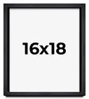 16x18 Shadow Box Frame Black | 1 Inches Deep Real Wood Farmhouse Shadowbox Displ