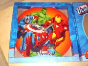 IRONMAN, HULK,SPIDER-MAN, CAPTAIN AMERICA AVENGERS MARVEL GLASS CLOCK NEW BOXED