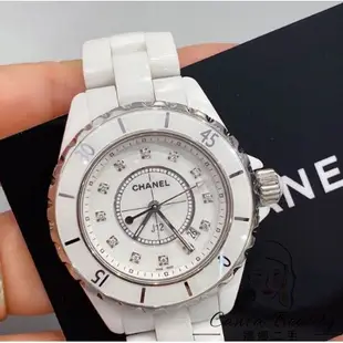 【娜娜二手】 CHANEL 香奈兒 J12 系列 白陶瓷 腕錶/石英錶 女士/手錶 33mm 現貨 免運