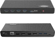 USB 3.0,USB-C, Thunderbolt 3.Universal Laptop Docking Station, Dual