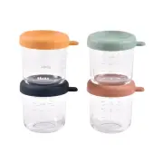 Glass & Silicone Containers 4 Pack - 250ml