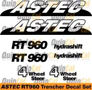 Astec RT960 Trencher Decal Set. Decals all models of Astec and Case Trenchers