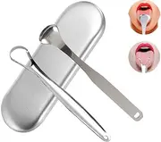 YJLZNBL Tongue Cleaner Tool, Stainless Steel Tongue Scraper Tongue Scraping Fresh Breath, Oral Hygiene Care - Silver