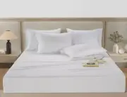 Hotel Signature 800 Thread Count Cotton 6pc Bed Sheet Set Full Size - White