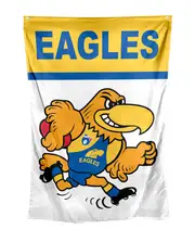 West Coast Eagles AFL Retro Mascot Design Wall Flag Banner