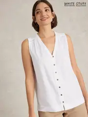 White Stuff White Delilah Button Top (F76025) | $104