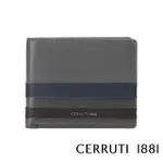 【CERRUTI 1881】義大利頂級小牛皮12卡短夾皮夾 CEPU05696M(灰色 贈禮盒提袋)