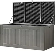 [Gardeon] Outdoor Storage Box Container Cabinet Bench, 830L Extra Large Lockable Tool Toy Deck Boxes Chest Garden Shed Storages Ottoman Chair Seat Patio Indoor Furniture, with Handles Black