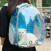 Transparent Pet Bag, Portable Bag, Cat Bag, Dog Bag, Space Pet Bag, Cat Bag, Dog Bag (Color : Blue)