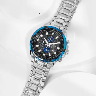 Casio卡西歐手錶三眼防水運動賽車太陽能鋼帶男表男士EF-539D-1A