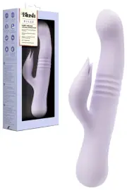 Blush Rylee 9.25" Thrusting Silicone Rabbit Vibrator