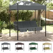 Garden Swing Bench with Canopy Hammock Chair Hanging Seat Patio Steel vidaXL