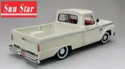 1965 FORD F-100 CUSTOM CAB PICKUP WHITE 1:18 SCALE BY SUN STAR 1302