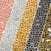 SAVITA 1000Pcs Flat round Spacer Beads for Jewelry Making 6Mm Metal Disc Loose