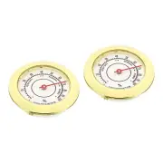 Mini 1.5" Round Indoor Outdoor Hygrometer Humidity Monitor Gauge Gold