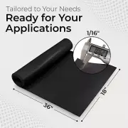 Neoprene Sheet 1/16 x 18 x 36 in Rubber Mat Strip Gasket Material Made in USA