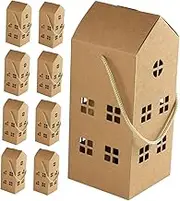 MOBUTOFU 10pcs Boxes Portable present Box Candy Case present Boxes Paper House Shaped present Boxes Small present Case Paper Chocolate Cases Suitcase Favor Boxes Candy Containers Candies Cases