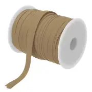 2/5 Inch Double Fold Bias Tape Polyester Bias Tape(Khaki 55 Yards)
