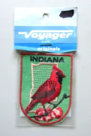 INDIANA CARDINAL BIRD SOUVENIR & TRAVEL VOYAGER ORIGINALS COLLECTIBLE PATCH
